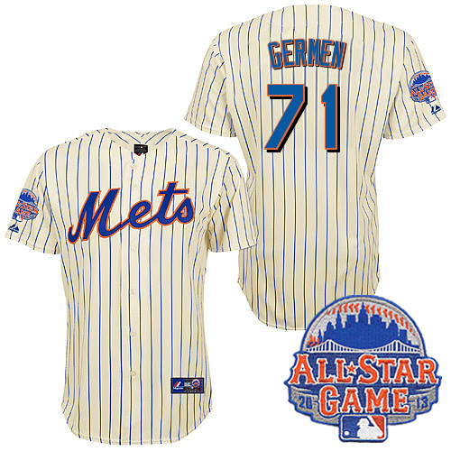 Gonzalez Germen #71 MLB Jersey-New York Mets Men's Authentic All Star White Baseball Jersey